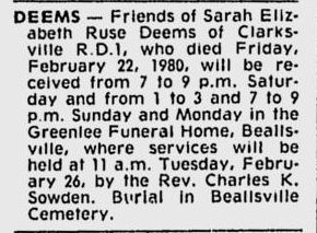 Sarah Elizabeth Deems